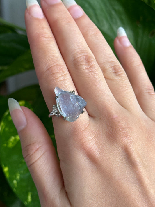 Raw Fluorite Adjustable Ring