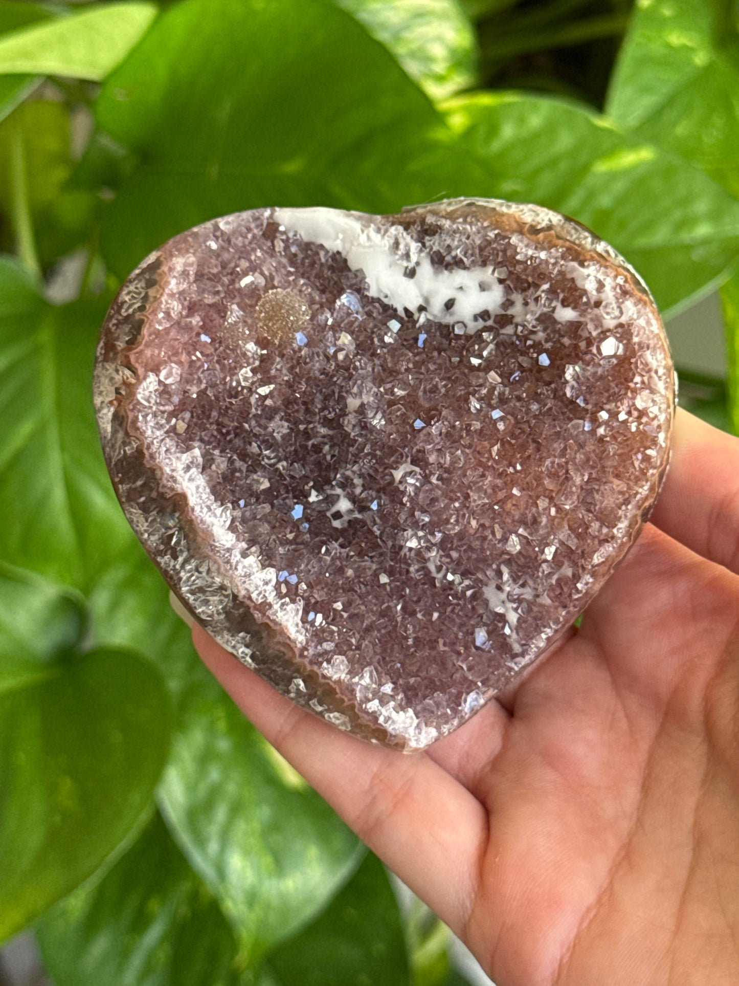 Sugar Rainbow Amethyst Heart