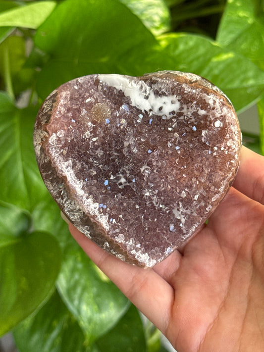 Sugar Rainbow Amethyst Heart