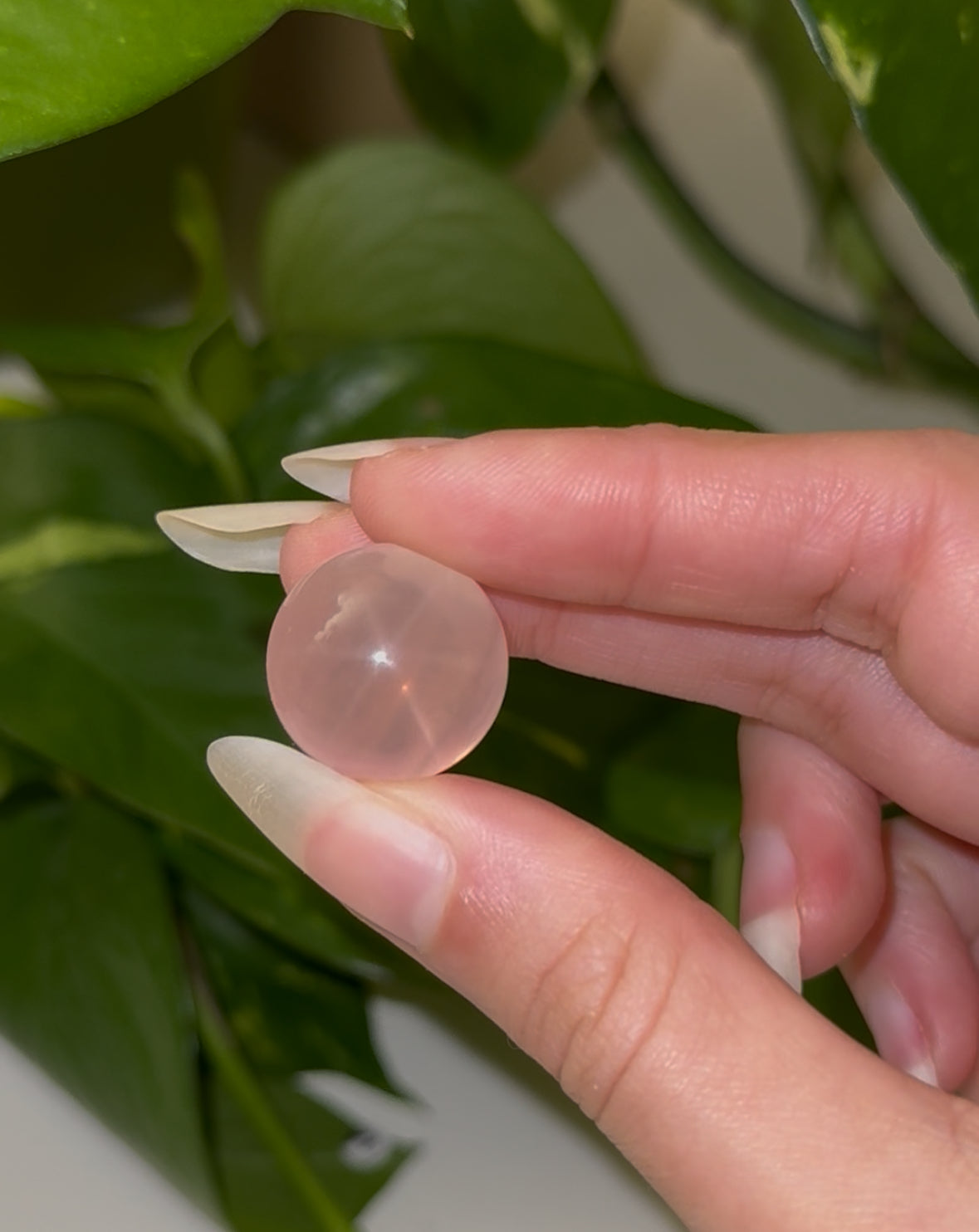 Star Flash Rose Quartz Mini Sphere