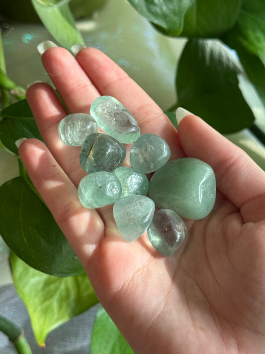 Medium Clear Green Fluorite Tumble