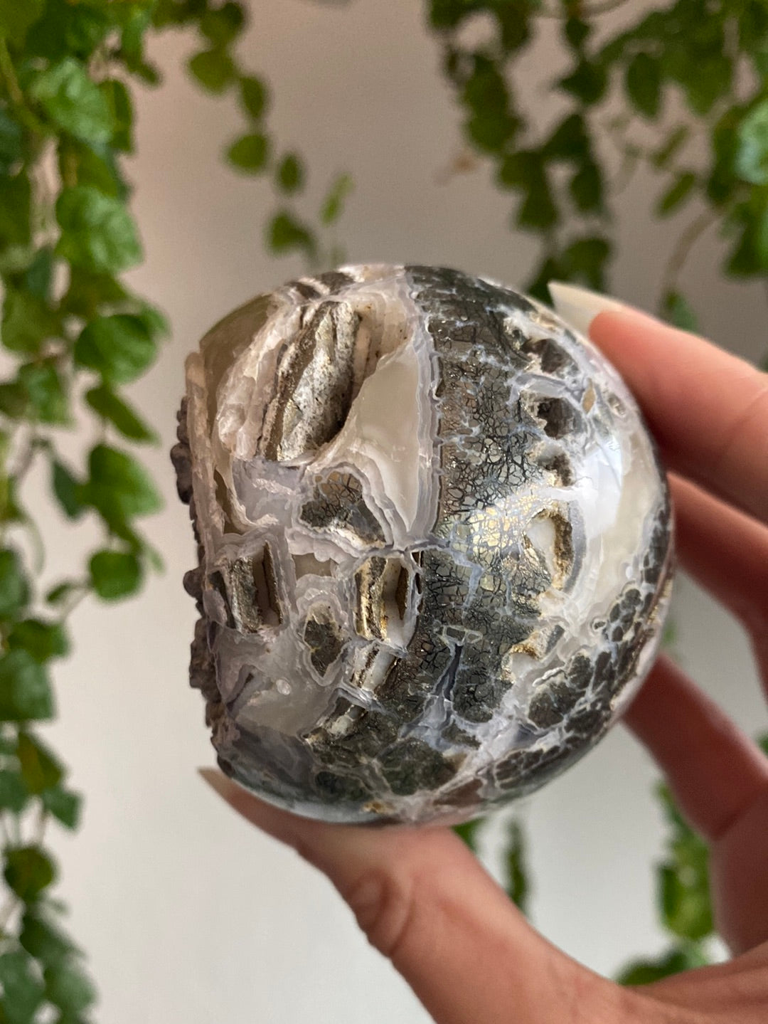 Large Pyrite & Agate Sphere