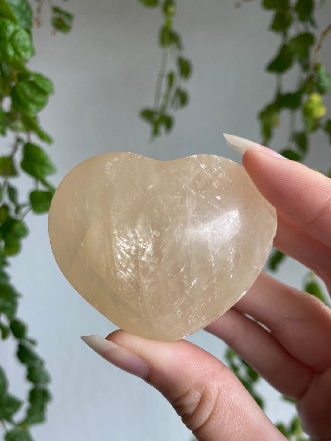 Chunky Honey Calcite Heart